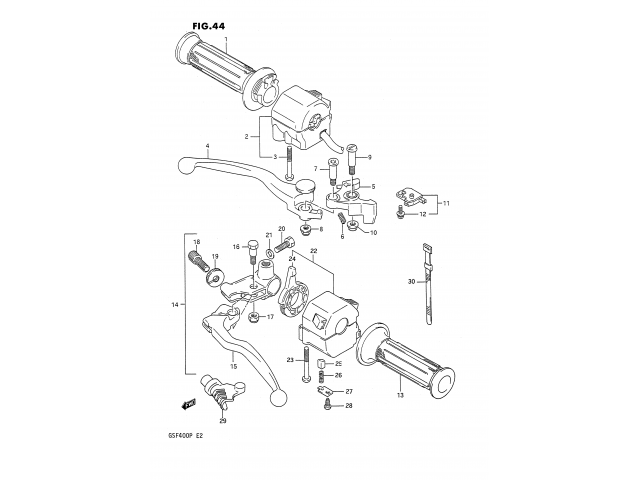 Piña luces derecha SUZUKI BANDIT 400 1991-1993  recambios para moto