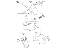 Aleta delantera negra KAWASAKI ZX 10 1000 1988-1990  recambio moto