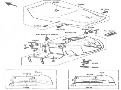 ASIENTO Kawasaki Zx10 1000 cc 1988 - 1990