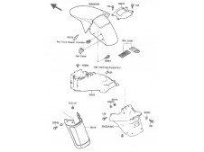 PUENTE ALETA DELANTERA Kawasaki Zx10 1000 cc 1988 - 1990