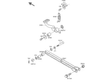 PEDAL FRENO TRASERO Kawasaki Zx10 1000 cc 1988 - 1990
