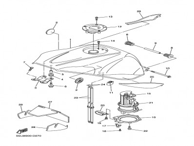 EMBELLECEDOR DEPOSITO DERECHO Yamaha R6 600 cc 2005 - 2005