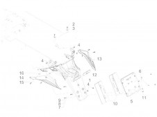 ALETA PORTA MATRICULA Gilera Gp 800 2008 - 2013