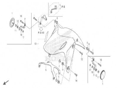 ALETA DELANTERA Honda Cb 500 x 2013 - 2018