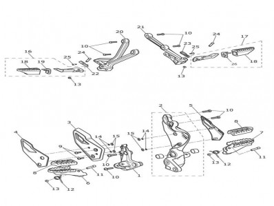 EMBELLECEDOR SOPORTE ESTRIBERA DELANTERO IZQUIERDA Triumph Tiger expl