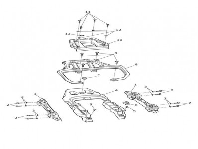 SOPORTE ANCLAJE MALETA LATERAL Triumph Tiger explorer 1200 2012 - 201