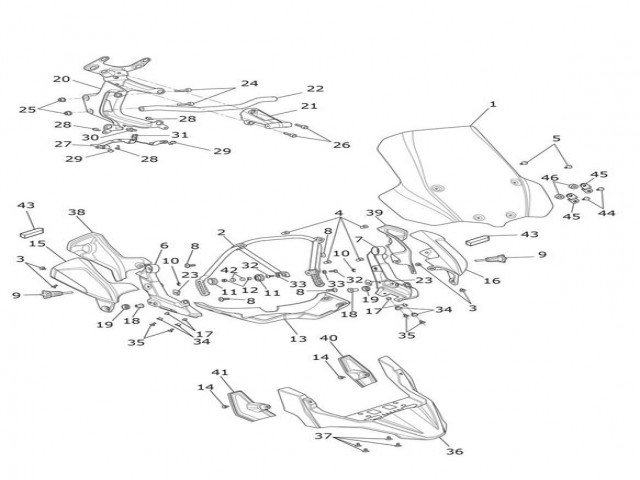 EMBELLECEDOR FRONTAL IZQUIERDO Triumph Tiger explorer 1200 2012 - 201