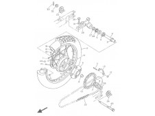 SOPORTE PINZA FRENO TRASERA Yamaha Xt e 600 1990-1994