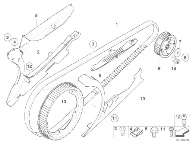 CORONA TRANSMISION DELANTERA Bmw F800s 800 cc 2006 - 2009