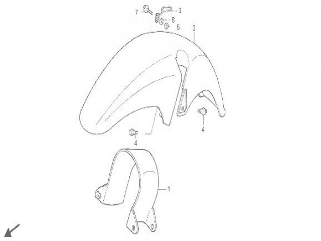 ALETA DELANTERA Honda Transalp 600 1987-1990