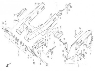 CUBRE CADENAS Honda Transalp 600 1987-1990