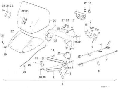EMBELLECEDOR BAJO CUPULA Bmw K100 rt 1000 cc 1983 - 1992