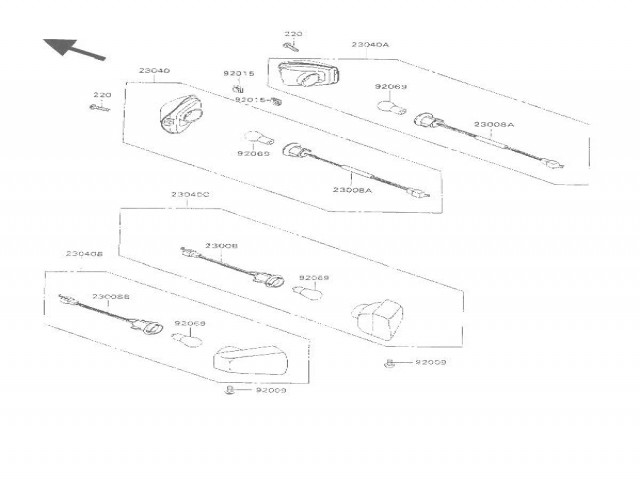 INTERMITENTE TRASERO IZQUIERDO Kawasaki Zzr 1100 1991 - 1992