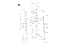BARRA COMPLETA DERECHA Kawasaki Zzr 1100 1991 - 1992