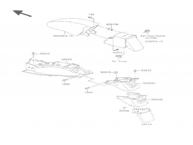 ALETA PORTA MATRÍCULA Kawasaki Zzr 1100 1991 - 1992