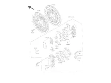 PINZA FRENO DELANTERA IZQUIERDA Kawasaki Zzr 1100 1991 - 1992