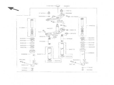 TIJA INFERIOR Kawasaki Zzr 1100 1991 - 1992