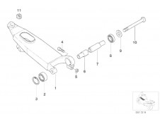 EJE BRAZO SUSPENSION DELANTERO Bmw K1200 gt 2003 - 2005