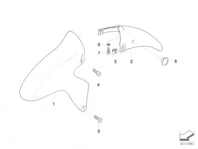 ALETA DELANTERA PARTE DELANTERA Bmw k1200 rs abs 1996 -  2001