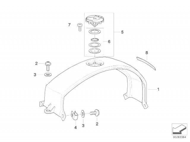 CARENADO DEPOSITO Bmw k1200 rs abs 1996 -  2001