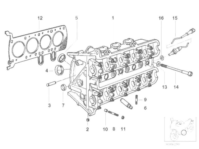 CULATA Bmw K1200 gt 2003 - 2005