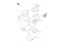 Caja filtro aire  Kawasaki Gpx 600 1985-1990