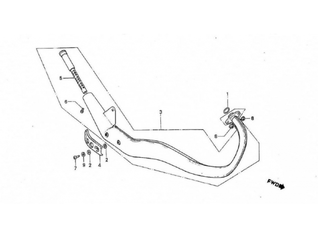 Escape HONDA MBX 75 1987-1989  repuestos de motos