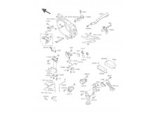 Caja de herramientas pequeñas Kawasaki Gpx 600 1985-1990