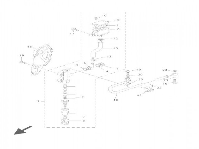Deposito liquido frenos trasero Yamaha Wr 250 2001-2002