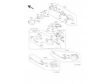 Intermitente trasero derecho  Kawasaki Gpx 600 1985-1990