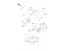 Asiento pasajero  Kawasaki Gpx 600 1985-1990