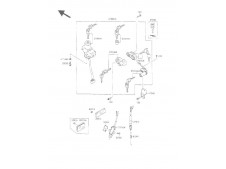 Cerradura asiento  Kawasaki Gpx 600 1985-1990