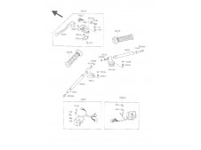 Soporte semimanillar derecho  Kawasaki Gpx 600 1985-1990