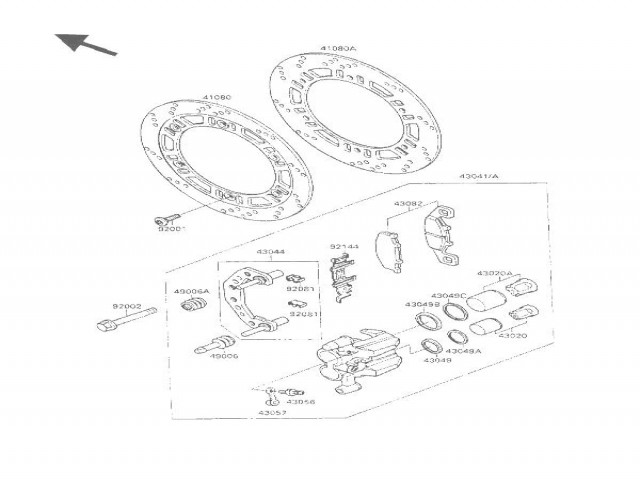 Disco freno delantero izquierdo  Kawasaki Gpx 600 1985-1990