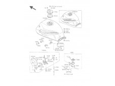Grifo gasolina  Kawasaki Gpx 600 1985-1990