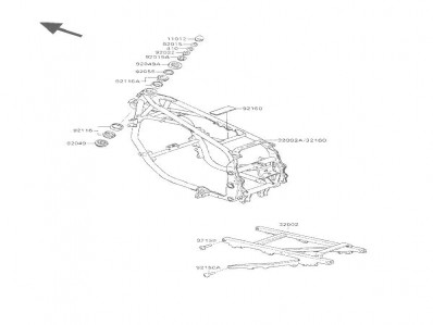 Subchasis  Kawasaki Gpx 600 1985-1990