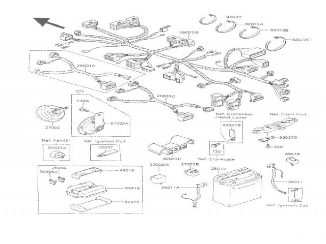 Claxon  Kawasaki Gpx 600 1985-1990