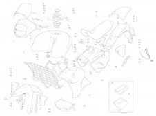 Embellecedor colin izquierdo Aprilia Pegaso 650 1992 - 1996