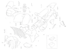 Carenado superior central Aprilia Pegaso 650 1992 - 1996