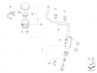 Deposito liquido frenos trasero Bmw R1100 s 1996 - 2005