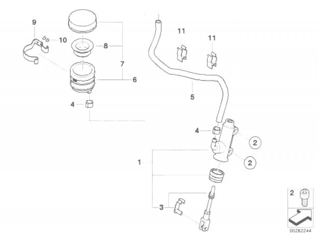 Deposito liquido frenos trasero Bmw R1100 s 1996 - 2005