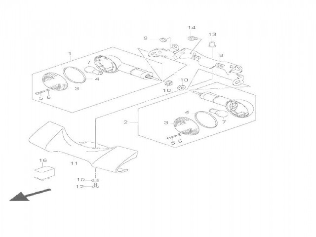 Soporte intermitentes delanteros Suzuki Intruder vl800 volusia 2001-2