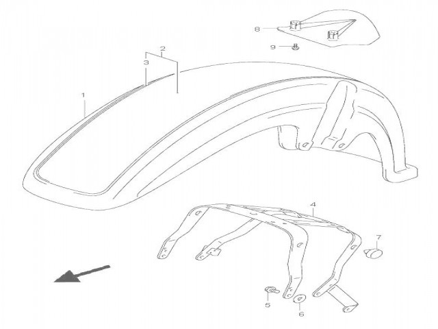 Aleta delantera Suzuki Intruder vl800 volusia 2001-2004