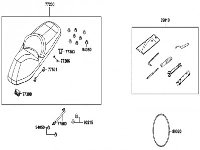 Asiento Kymco Super dink 125 abs 2009-2012