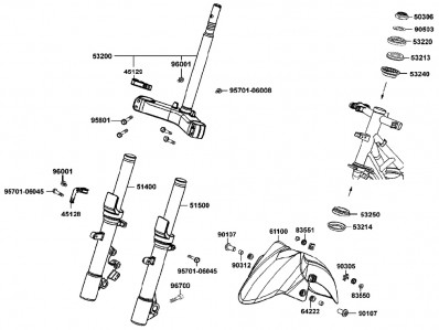 Aleta delantera  Kymco Super dink 125 abs 2009-2012