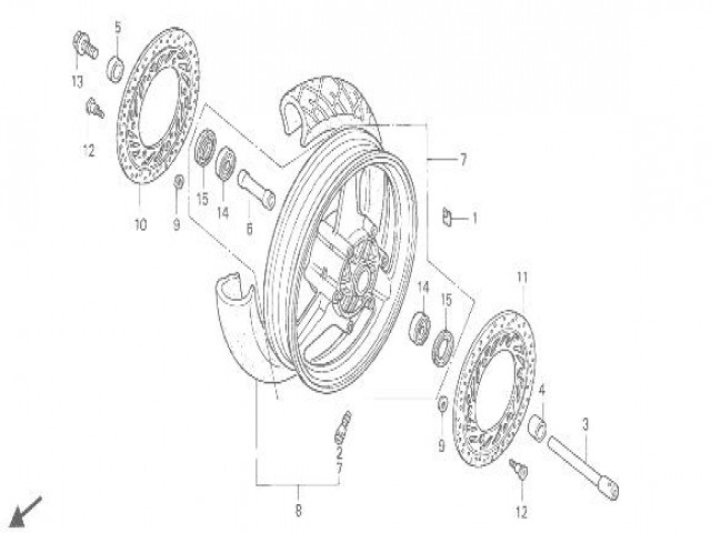 Rueda delantera  Honda Cbr 1000 1990-1992