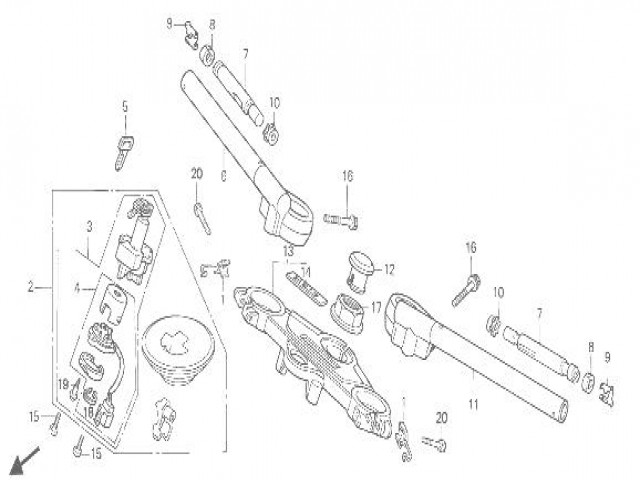 Cerradura clausor  Honda Cbr 1000 1990-1992