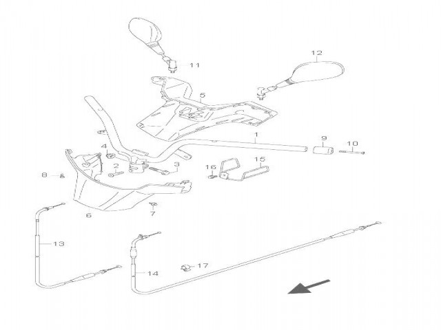 Embellecedor manillar delantero  Suzuki Burgman 200 2007-2007
