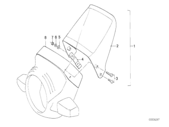 CUPULA Bmw K100 Base 2 1000 1987 - 1990  0521 