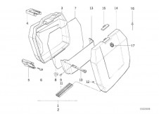 MALETA IZQUIERDA PEQUEÑA URBANA Bmw K100 Base 2 1000 1987 - 1990  052